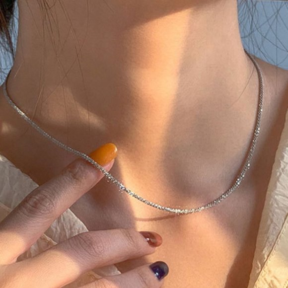 Jewelry - NEW 925 Sterling Silver Shiny Chain Necklace